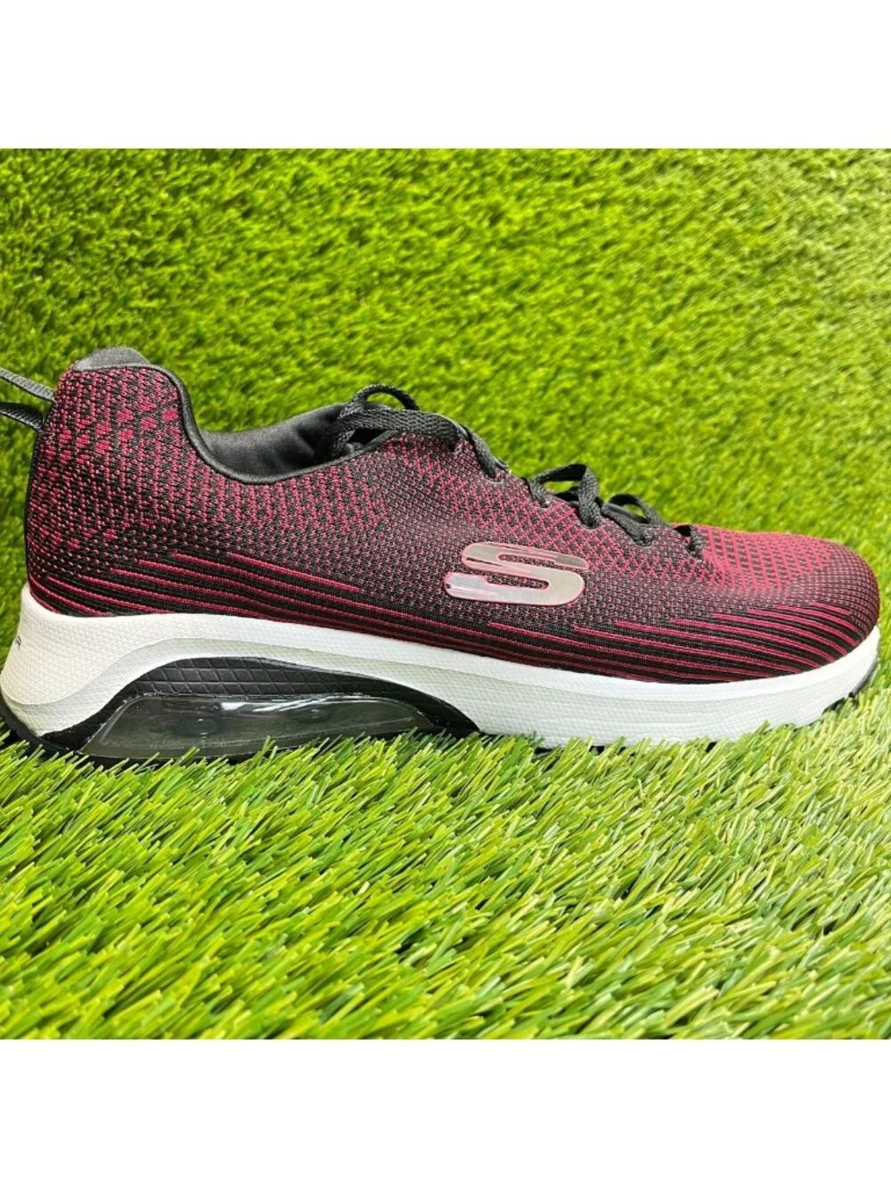 Skechers Skech-Air Varsity Mens Size 10 Red Black White Running Shoes Sneakers